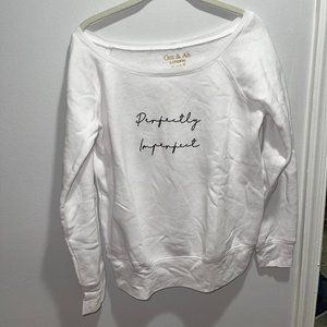 "Perfectly Imperfect" Yoga Sweatshirt Large